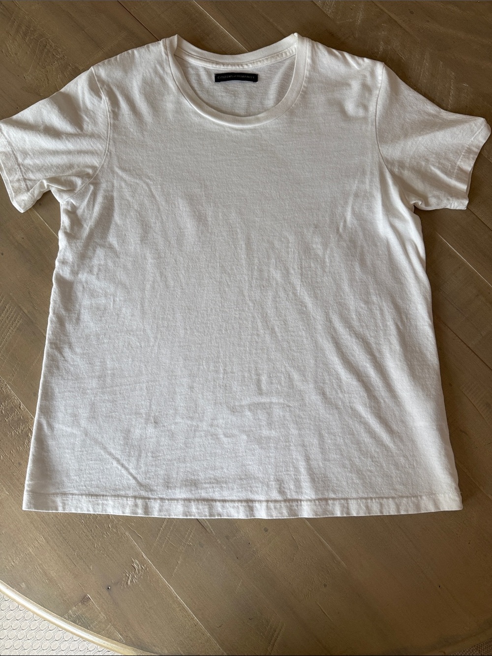 Citizens Of Humanity White Short Sleeve Crew Tee